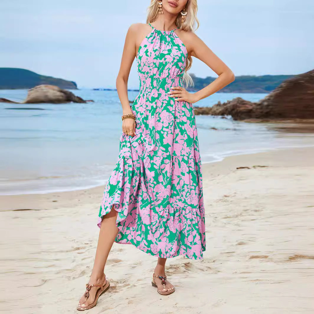 Damen Maxikleid mit floralem Muster EB