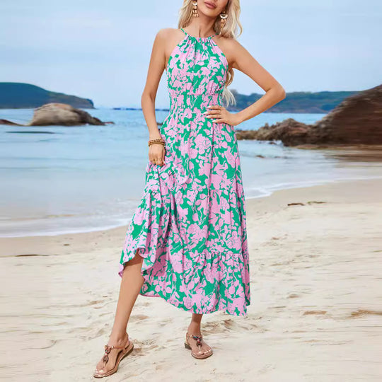 Damen Maxikleid mit floralem Muster EB