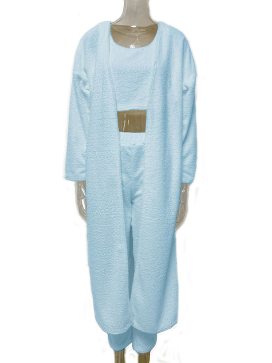 Damen Set aus weichem Strickoberteil und modischen Leggings EB