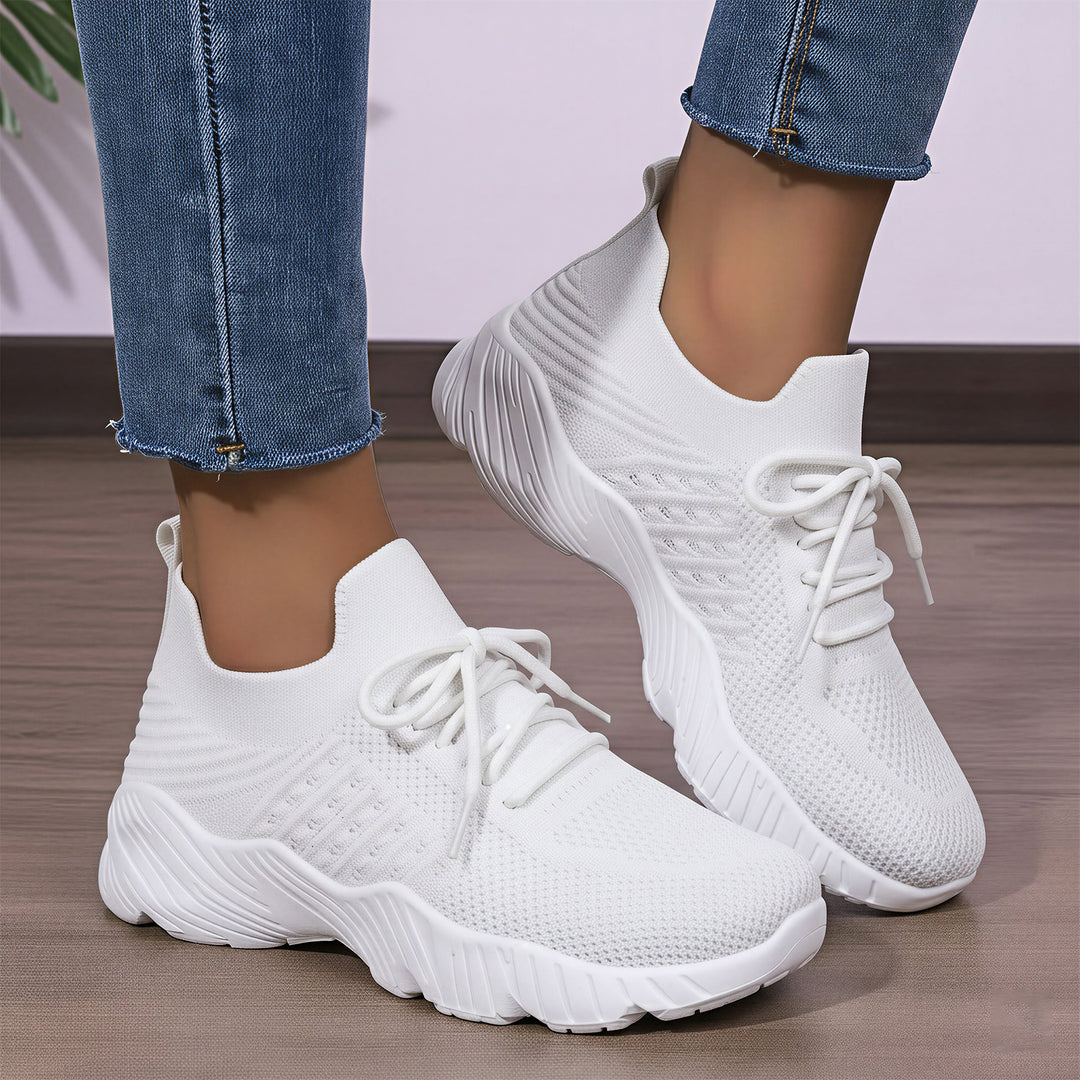 Damen Hohe Sneaker mit atmungsaktivem Obermaterial und gedämpfter Laufsohle EB
