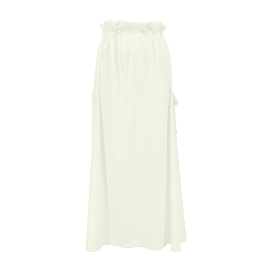 Damen Maxi-Rock mit elastischem Bund und praktischen Taschen EB