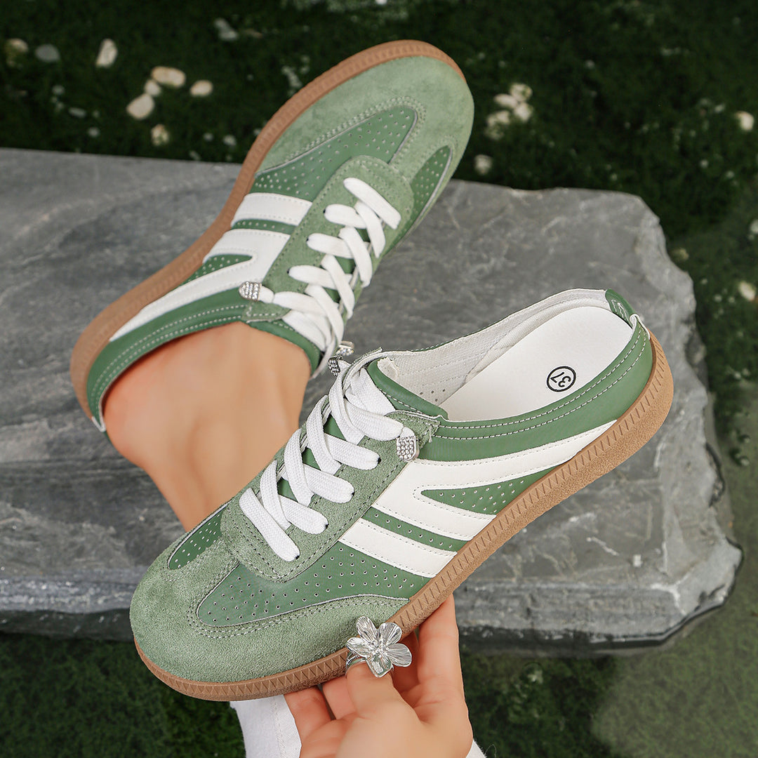 Damen Retro-Sneaker mit Gumsohle und gepolsterter Innensohle EB