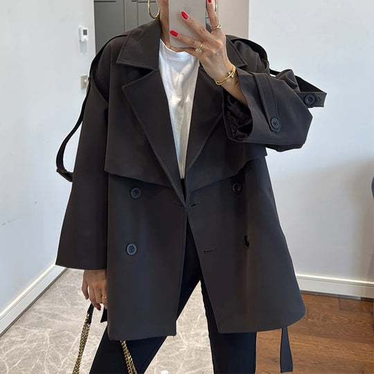 Damen Modischer Oversize-Trenchcoat EB