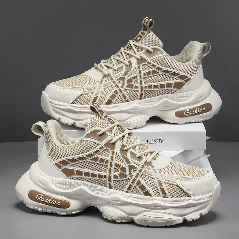 Damen Sportliche und moderne Sneaker mit atmungsaktiver Mesh-Oberfläche und dämpfender Sohle EB