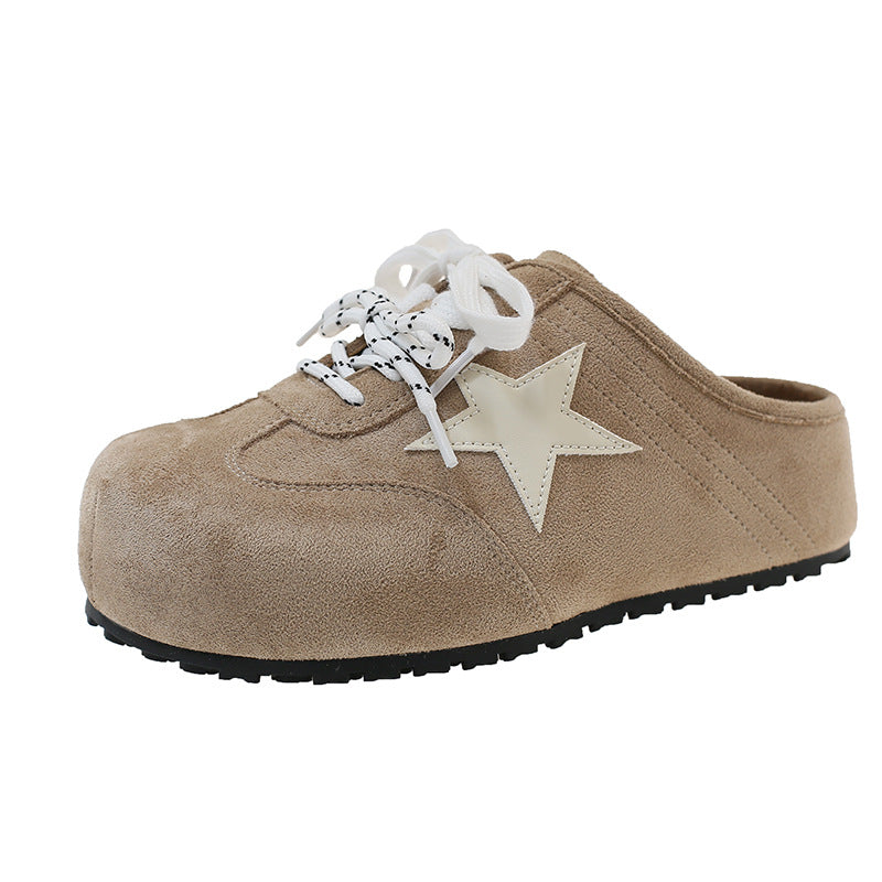 Damen bequeme Clogs mit modischem Sternemblem und rutschfester Sohle EB