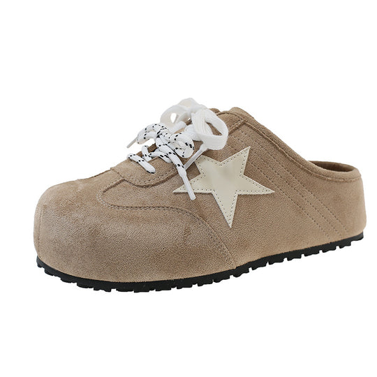 Damen bequeme Clogs mit modischem Sternemblem und rutschfester Sohle EB