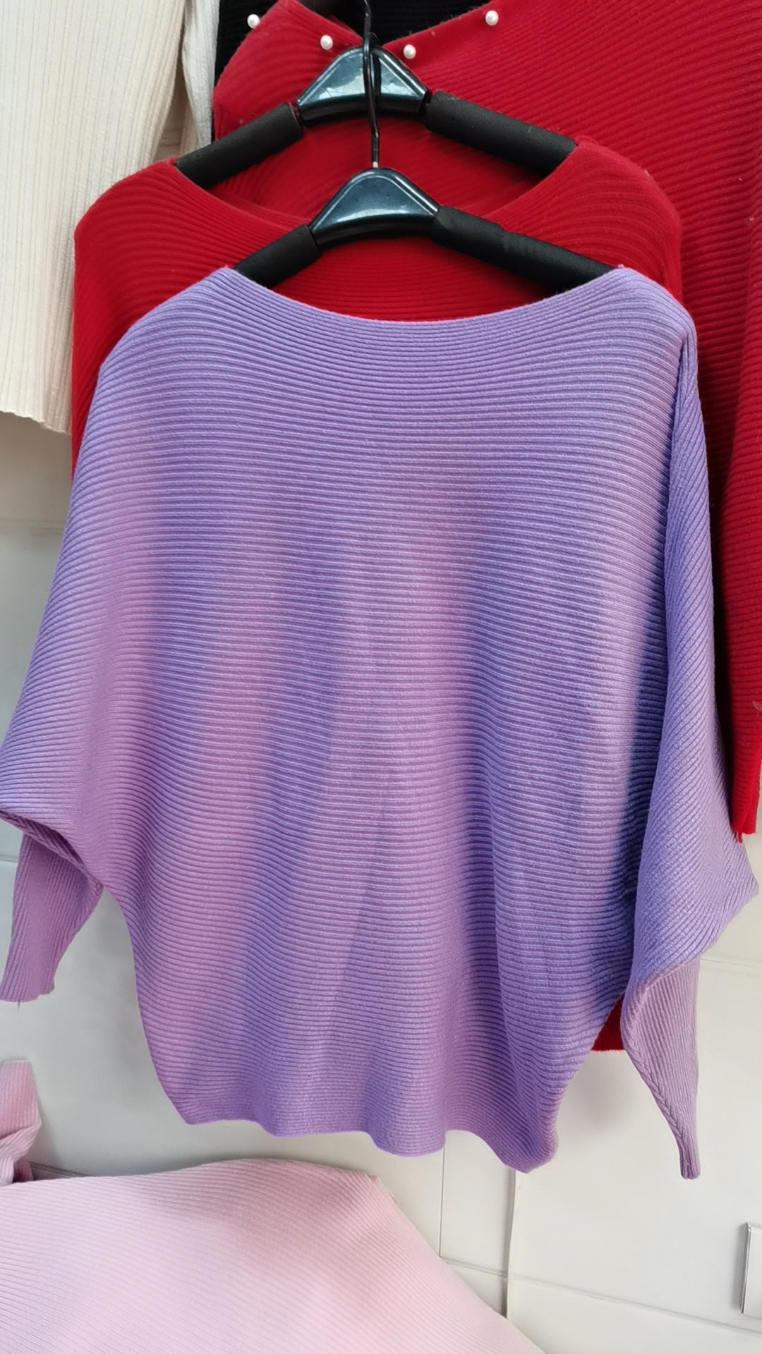 Damen Oversized Strickpullover mit raffiniertem Rippdesign und weitem Schnitt EB