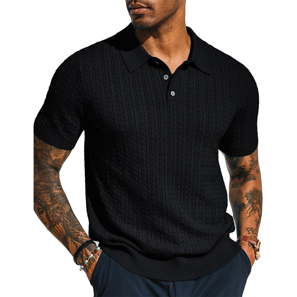 Herren Poloshirt mit strukturiertem Design und Kurzarm EB