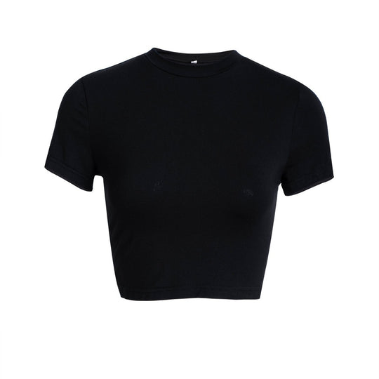Damen Kurzarm Crop-Top mit angenehmem Stretch und figurformender Passform EB