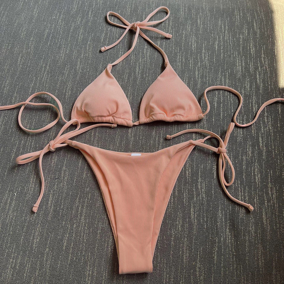 Damen Triangel-Bikini mit raffinierter Rüschung EB