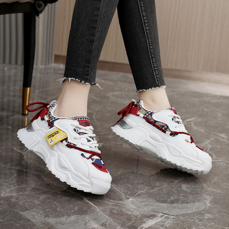 Damen modische Chunky Sneaker mit innovativem Obermaterial und sportlichem Design EB