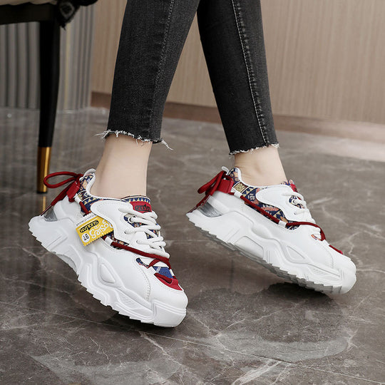 Damen modische Chunky Sneaker mit innovativem Obermaterial und sportlichem Design EB