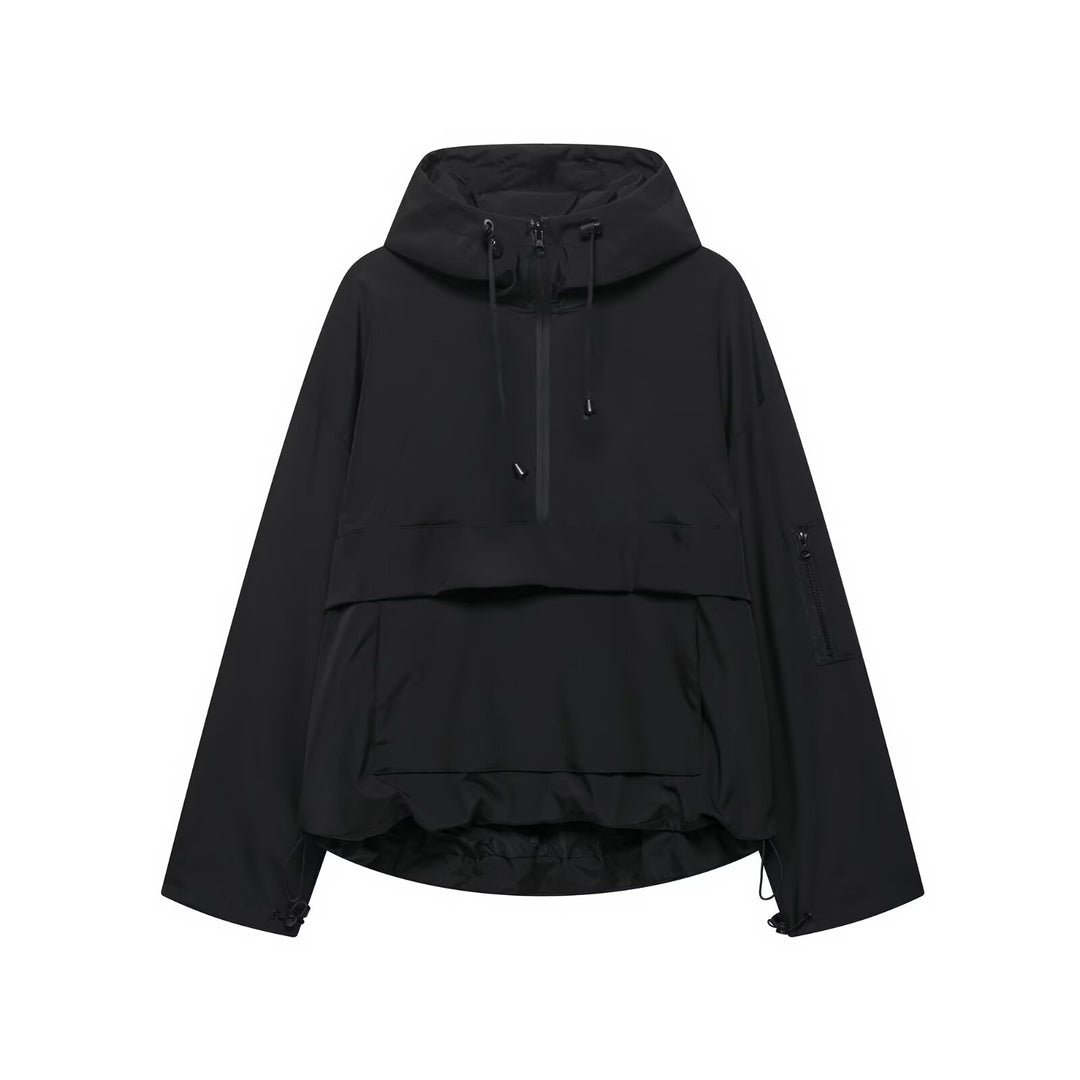 Damen lässige Übergangsjacke mit hohem Kragen und praktischen Taschen EB