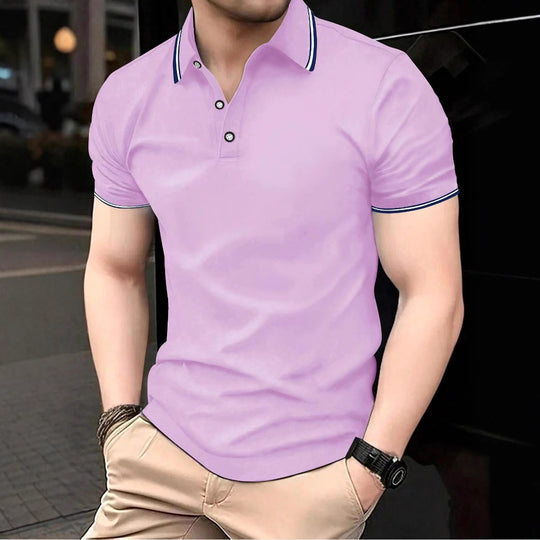 Herren Poloshirt mit modernem Kragen und sportlichem Schnitt EB