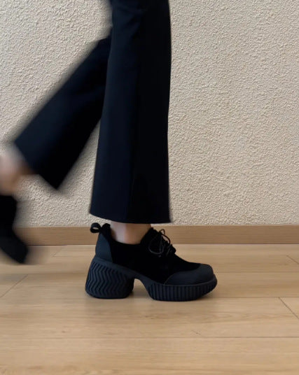 Damen Chunky Sneakers mit markantem Profil und hohem Absatz EB