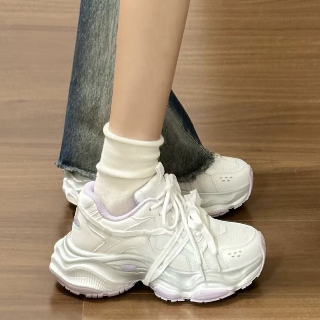 Damen Chunky Sneakers mit bequemer Passform und strapazierfähigem Obermaterial EB