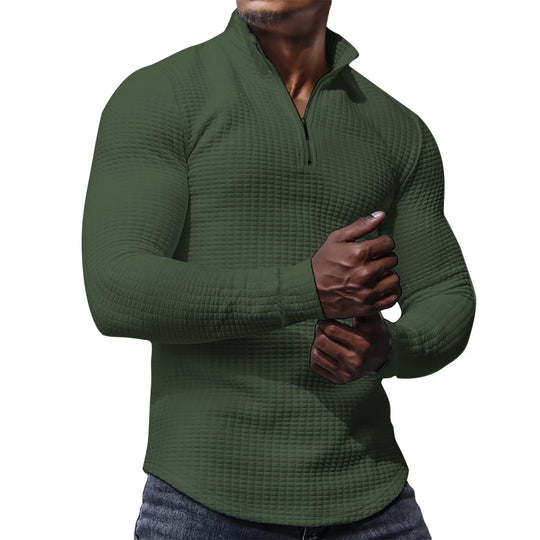 Herren Sportliches Langarmshirt mit strukturierter Oberfläche EB