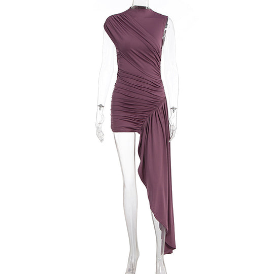 Damen Wickelkleid mit asymmetrischem Schnitt und Raffungen EB