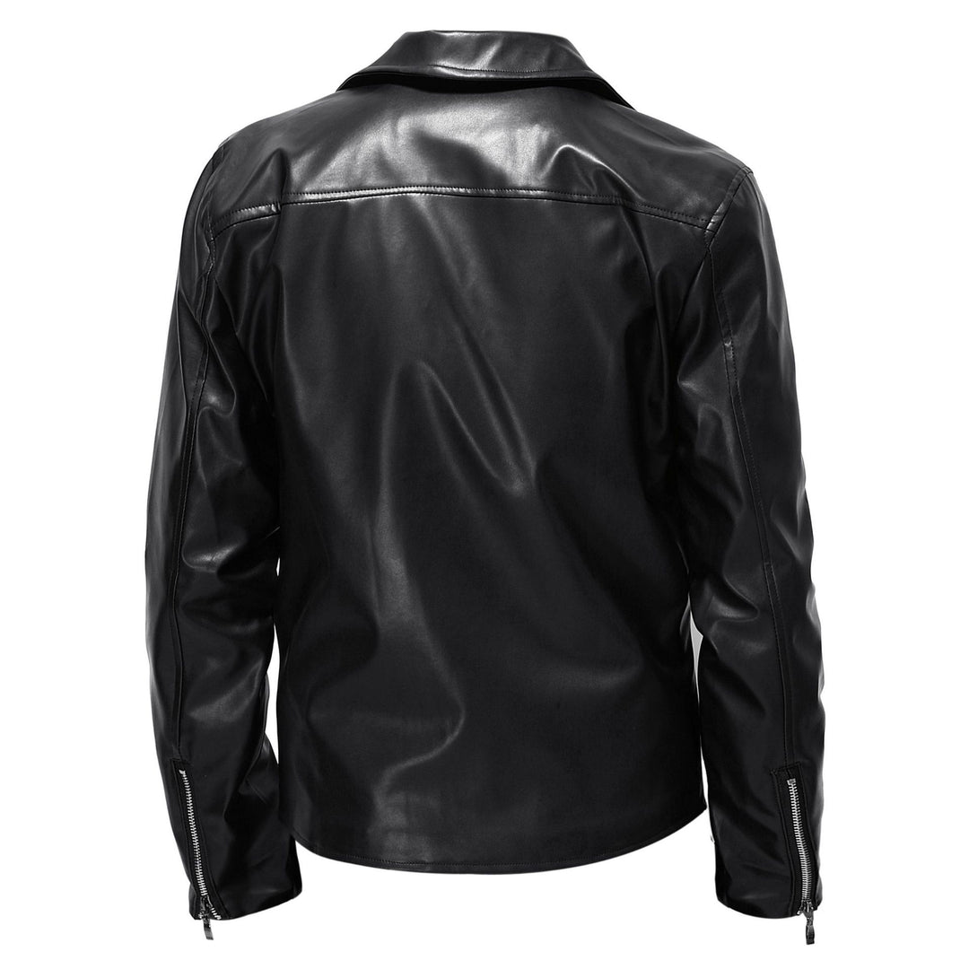 Herren stylish Kunstleder Motorradjacke EB