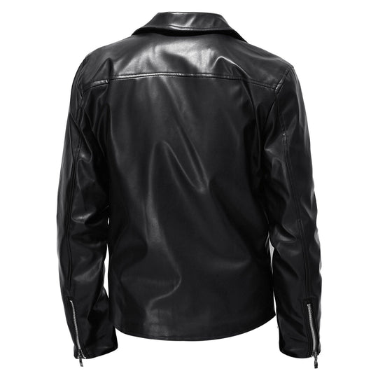 Herren stylish Kunstleder Motorradjacke EB