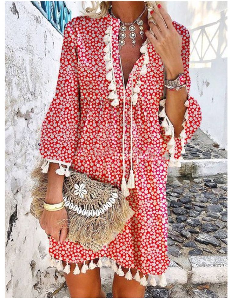 Damen Sommerkleid mit Stickerei EB