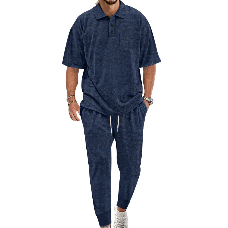Herren lässiges Freizeit-Set aus weichem Material mit praktischem Kordelzug und elastischem Bund EB