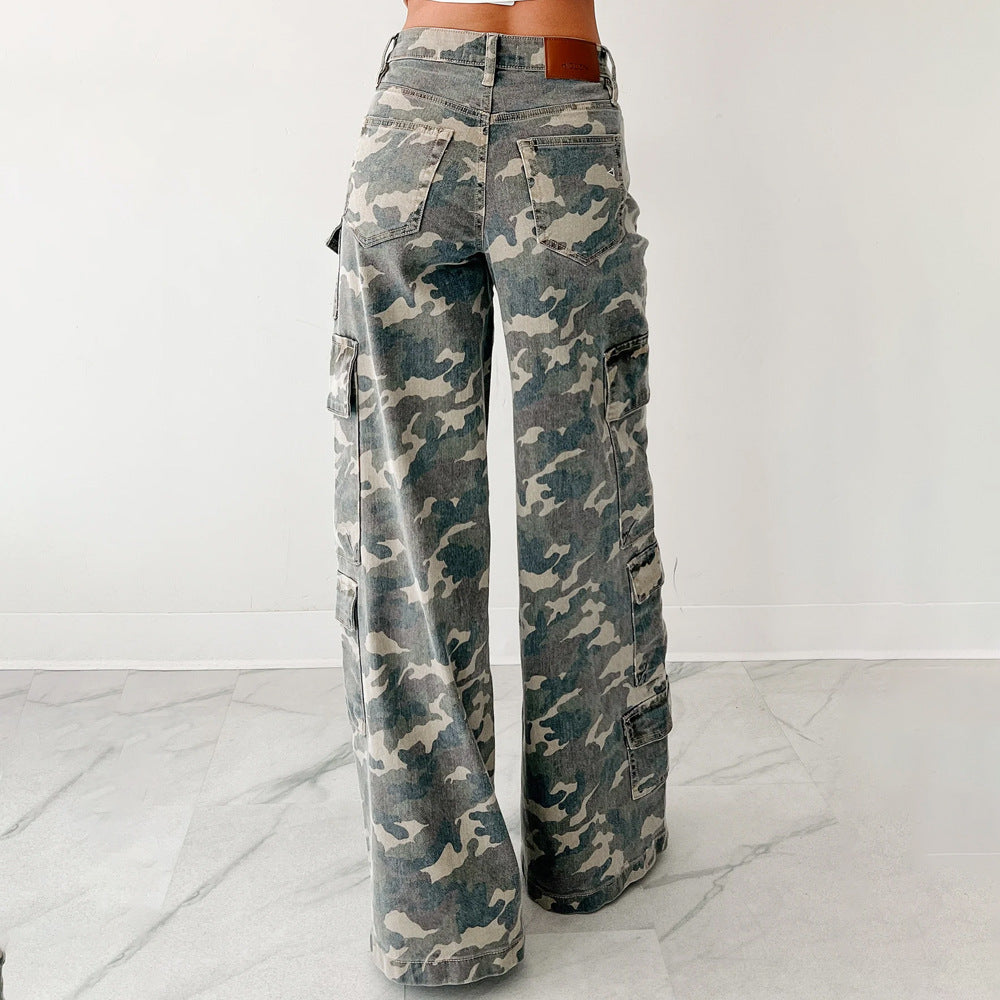Damen Cargo-Hose mit weitem Schnitt und praktischen Taschen EB