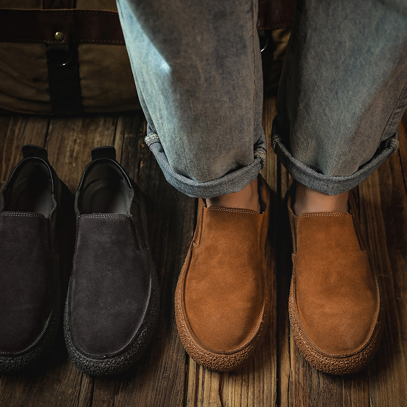 Herren Bequeme Wildlederslipper EB
