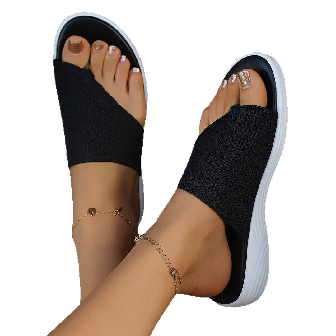 Damen Komfortable Zehentrenner-Sandalen mit rutschfester Sohle EB
