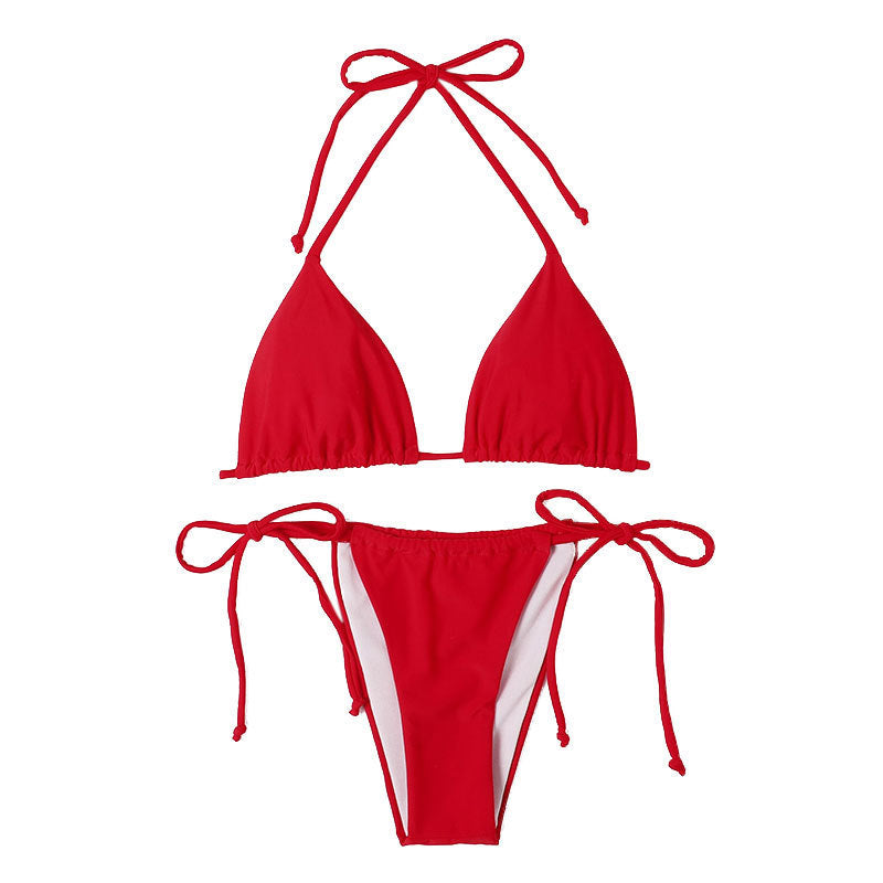 Damen Triangel-Bikini mit raffinierten Knotendetails EB