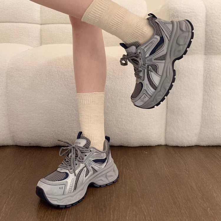 Damen Sportliche Laufschuhe mit atmungsaktivem Mesh-Obermaterial und gepolsterter Sohle EB