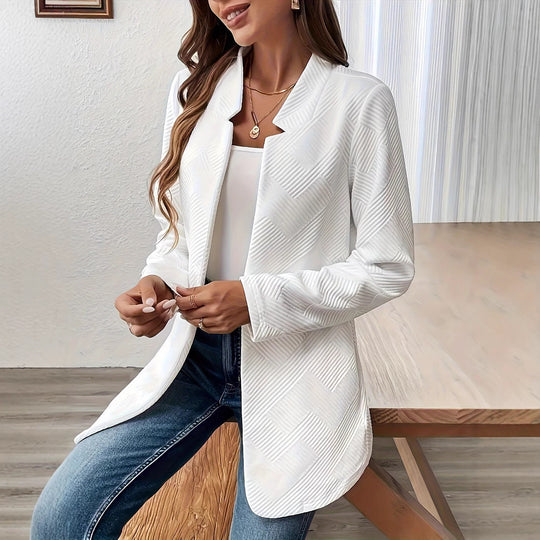 Damen Elegante und strukturierte Blazerjacke im minimalistischen Design EB