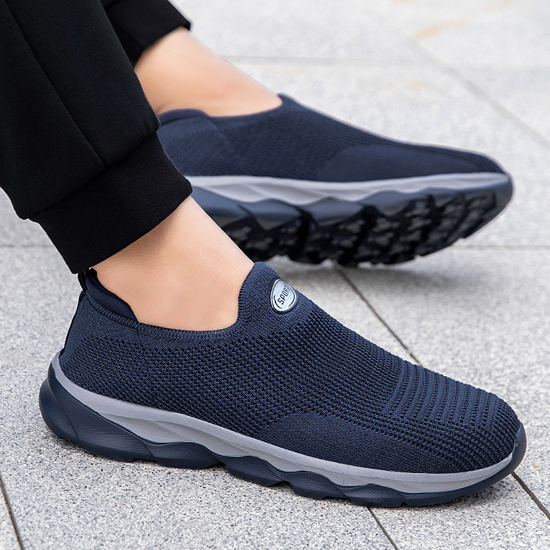 Damen Slip-On Laufschuhe mit atmungsaktivem Mesh-Obermaterial und flexibler Sohle EB