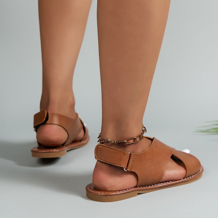Damen Komfortsandalen mit elegantem Riemen und Dekoration EB