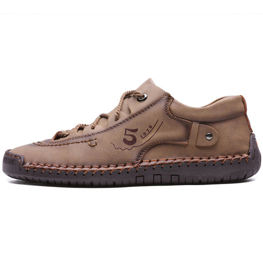Damen bequeme Freizeitschuhe aus hochwertigem Leder mit rutschfester Sohle EB