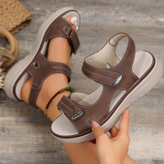 Damen bequeme Sandalen mit verstellbaren Riemen EB