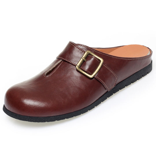 Damen Clogs mit modischem Riemen und komfortablem Fußbett EB