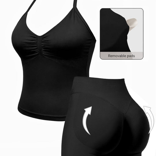 Damen Sportlicher Einteiler mit gerafftem Ausschnitt EB