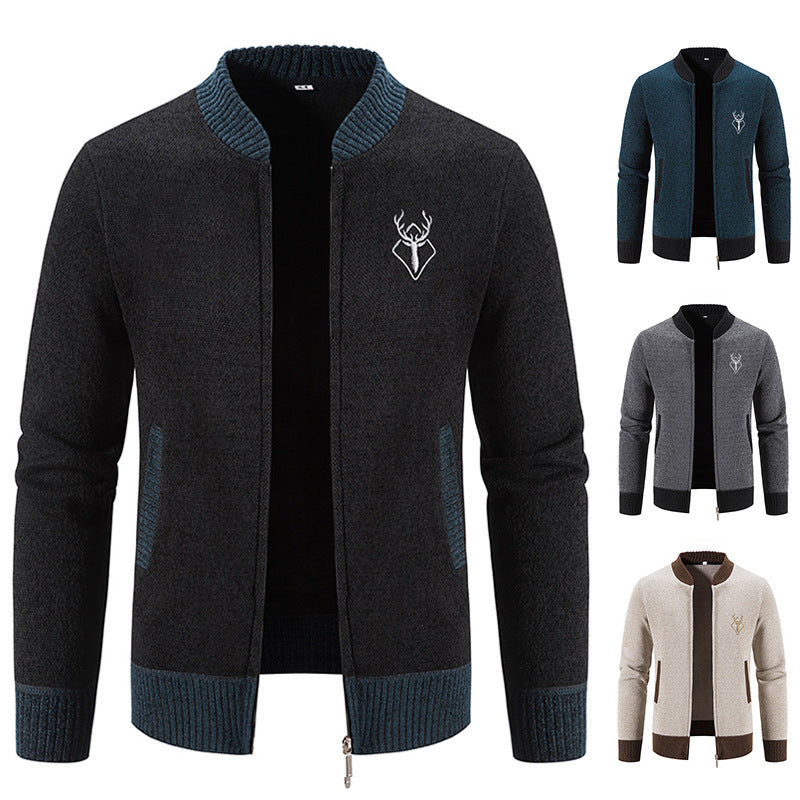 Herren modische Freizeitjacke mit strukturiertem Design und praktischen Taschen EB