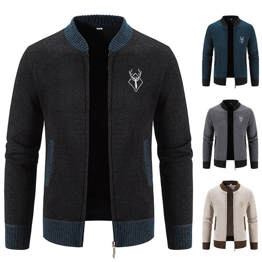 Herren modische Freizeitjacke mit strukturiertem Design und praktischen Taschen EB