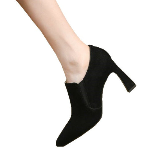 Damen elegantes Mid-Heel Stiefelette EB