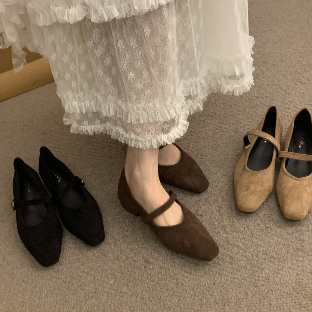 Damen elegante Slipper mit modischem Riemchen und hochwertiger Obermaterialstruktur EB