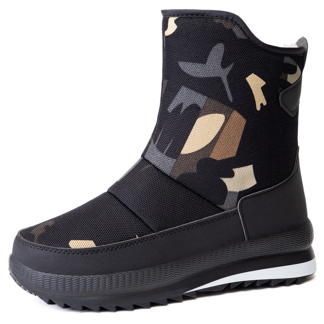 Damen Isolierte und wasserabweisende Winterstiefel mit elastischem Verschluss EB