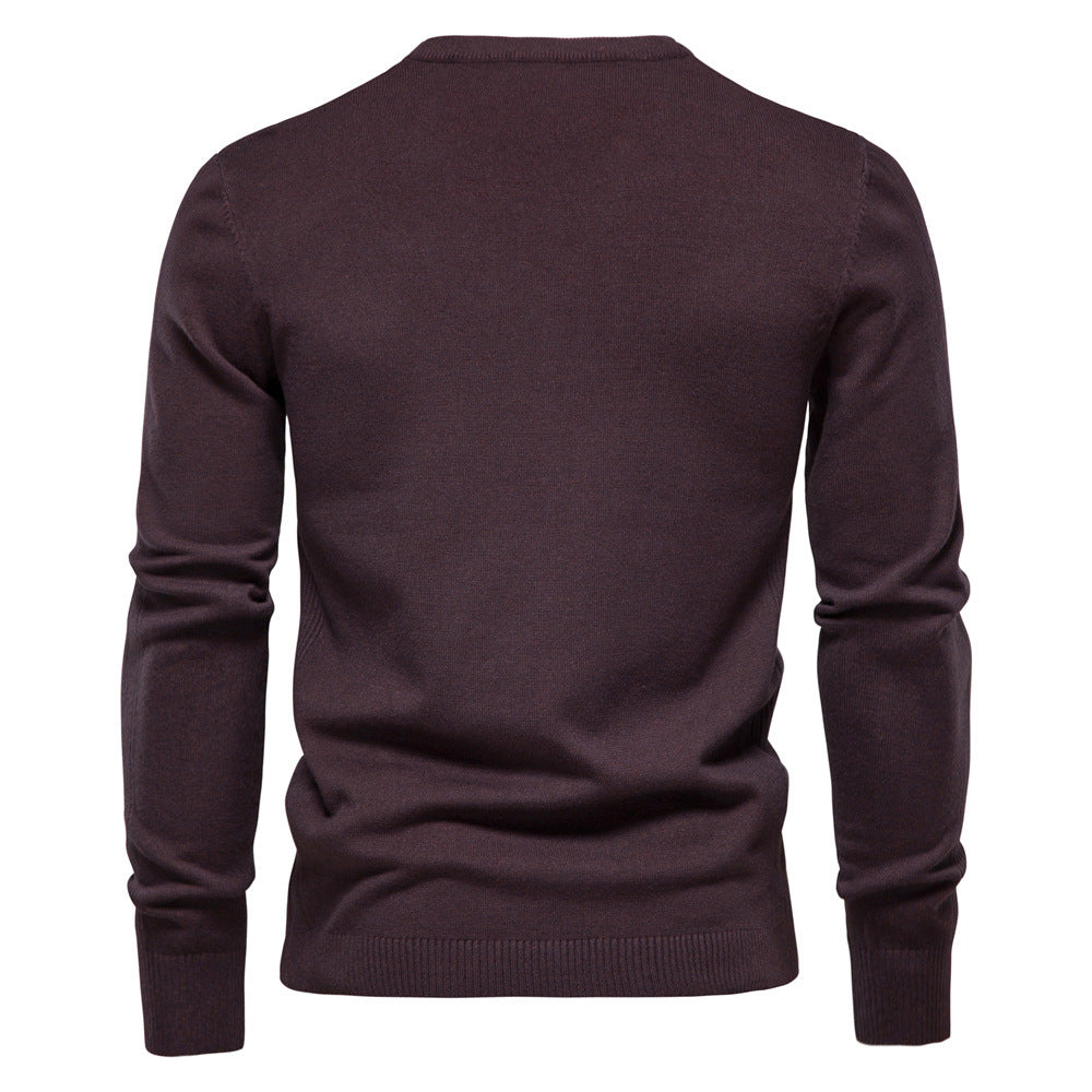 Herren Rundhals Pullover aus hochwertiger Baumwolle EB