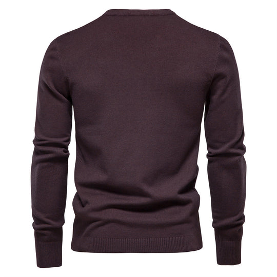 Herren Rundhals Pullover aus hochwertiger Baumwolle EB