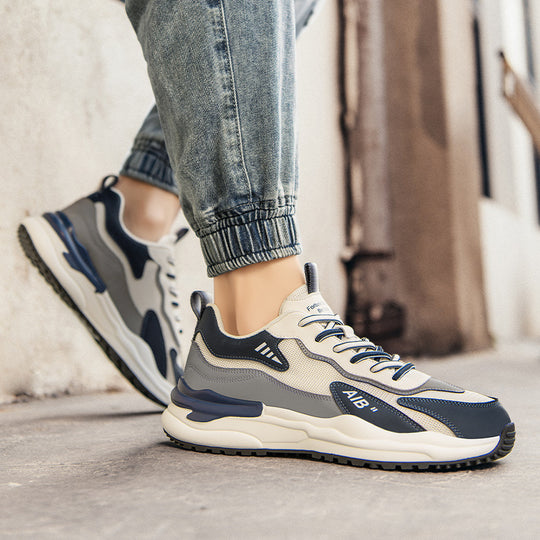 Damen modische und komfortable Sneakers mit dämpfender Sohle und atmungsaktivem Obermaterial EB