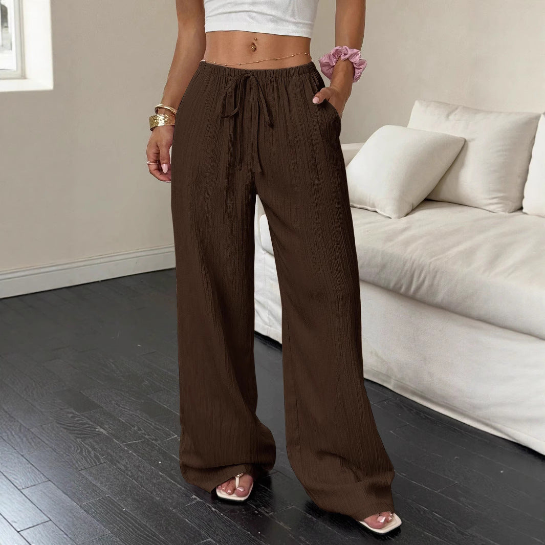 DamenWeit geschnittene Freizeit-Hose mit komfortablem Gummibund und praktischen Taschen EB