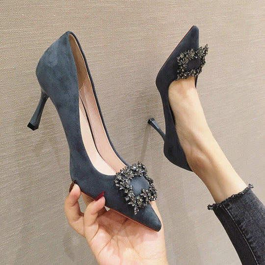 Damen Elegante Pumps mit glamouröser Schmuckapplikation EB