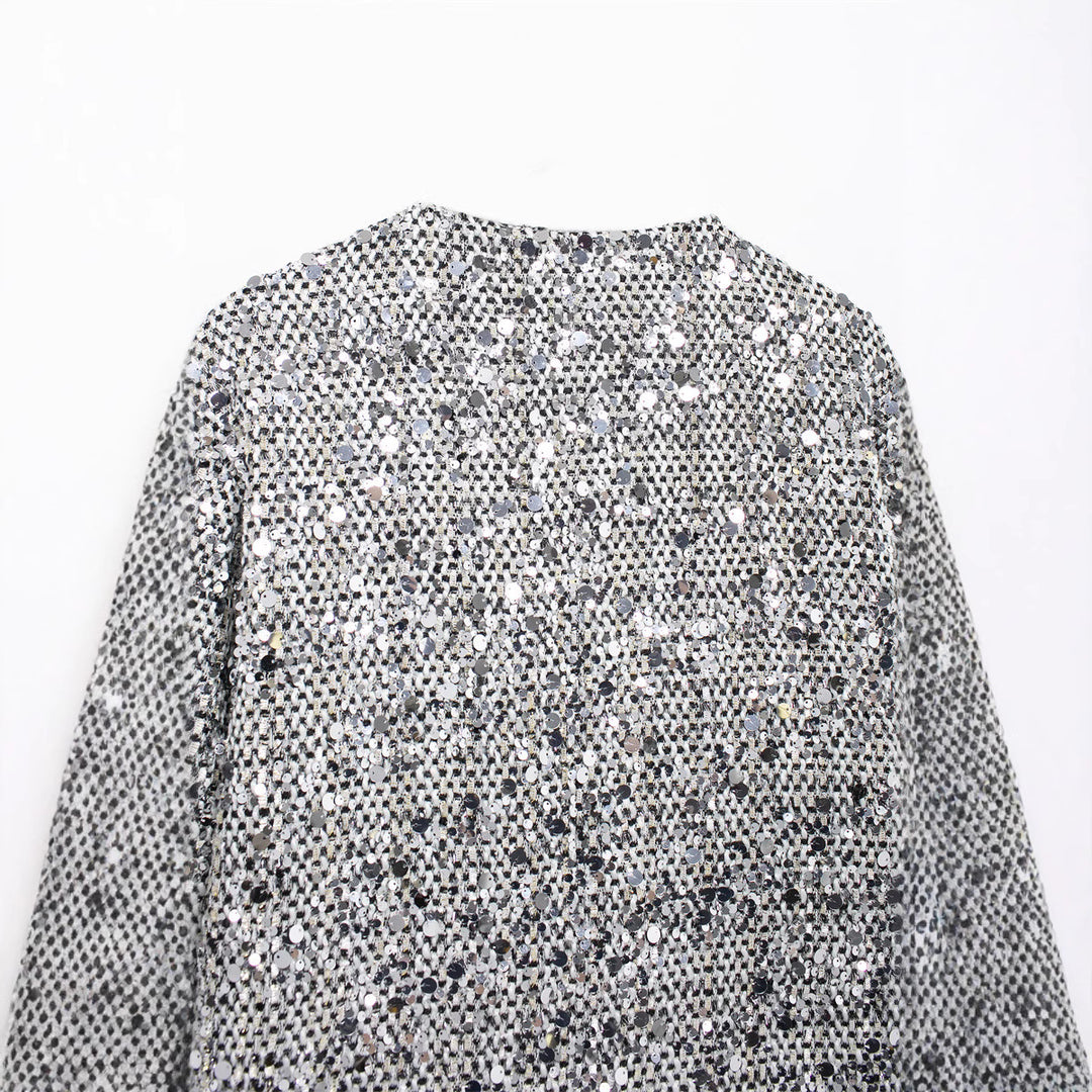 Damen schimmernde Paillettenjacke EB