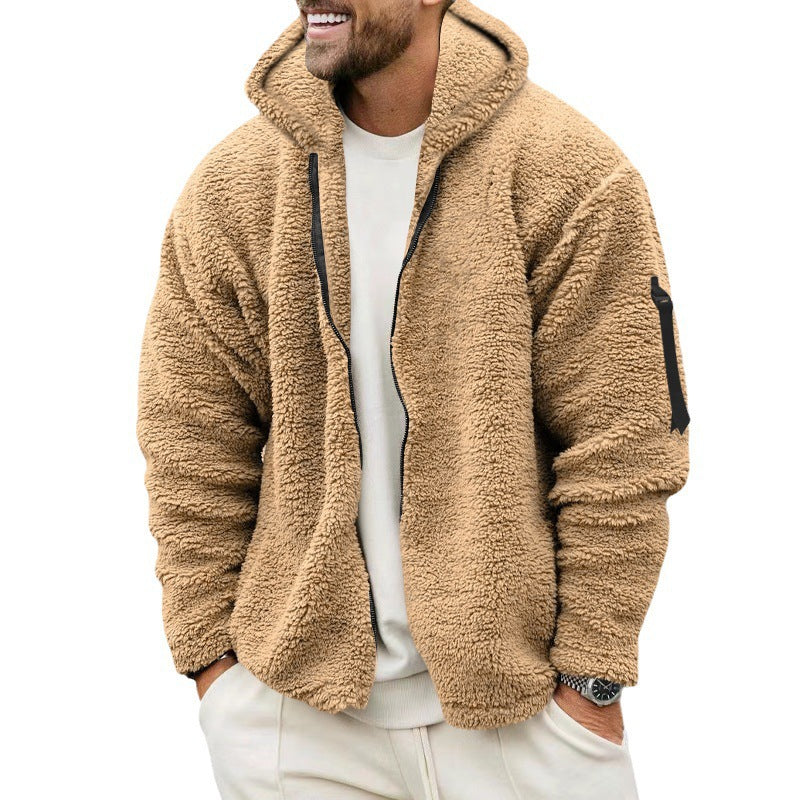 Herren Kuschelige Fleecejacke mit praktischen Taschen EB